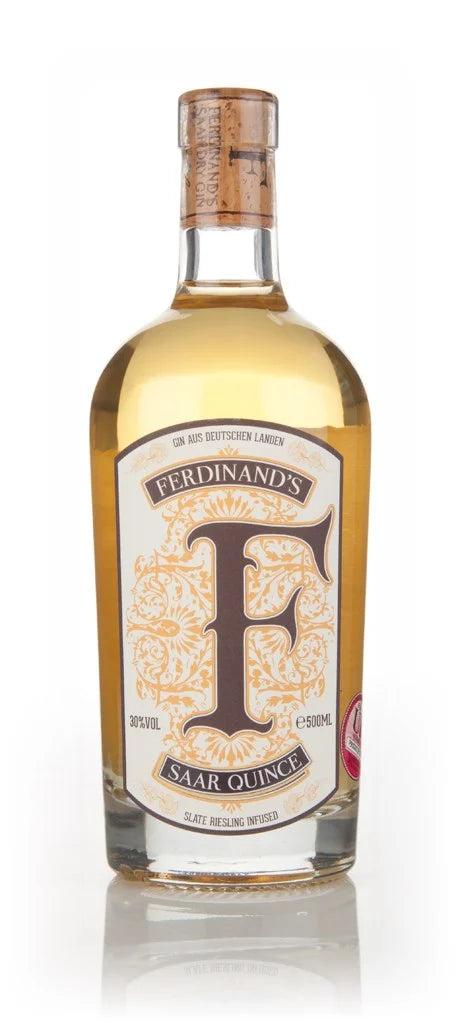 Ferdinand's Saar Quince Gin 500ml slate Riesling infused bottle