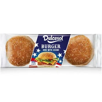 Dulcesol Burger Buns with Sesame packaging