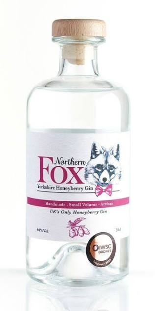 Northern Fox Yorkshire Honeyberry Gin bottle