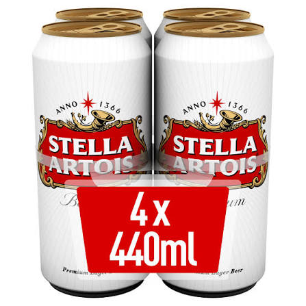 Stella Artois Premium Lager 4 x 440ml