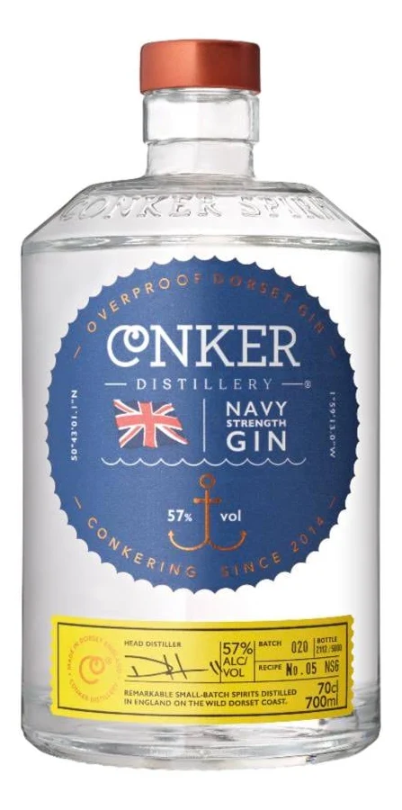 Conker Spirit Navy Strength Gin 70cl bottle