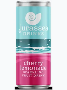 Jurassic Drinks Cherry Lemonade sparkling fruit drink can