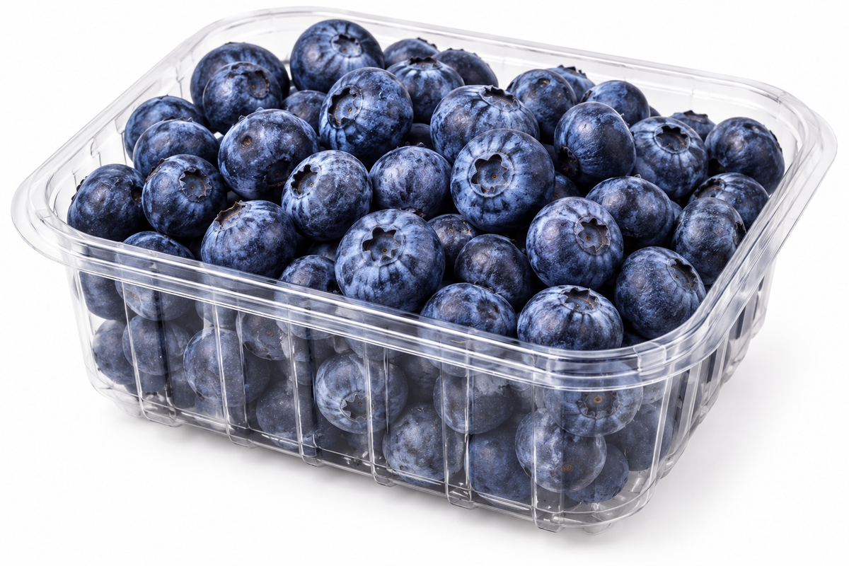 Fresh blueberries in a punnet