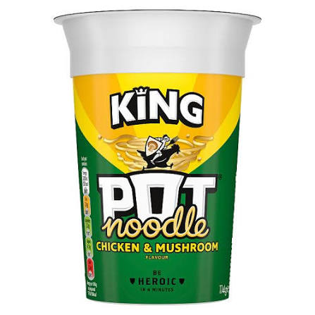 King Pot Noodle Chicken & Mushroom 114g pot