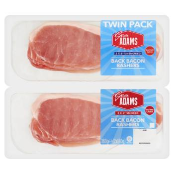 Geo Adams Back Bacon Rashers Twin Pack