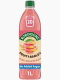 Robinsons Fruit & Barley Pink Grapefruit No Added Sugar 1L bottle
