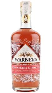 Warner's Strawberry & Rose Gin bottle
