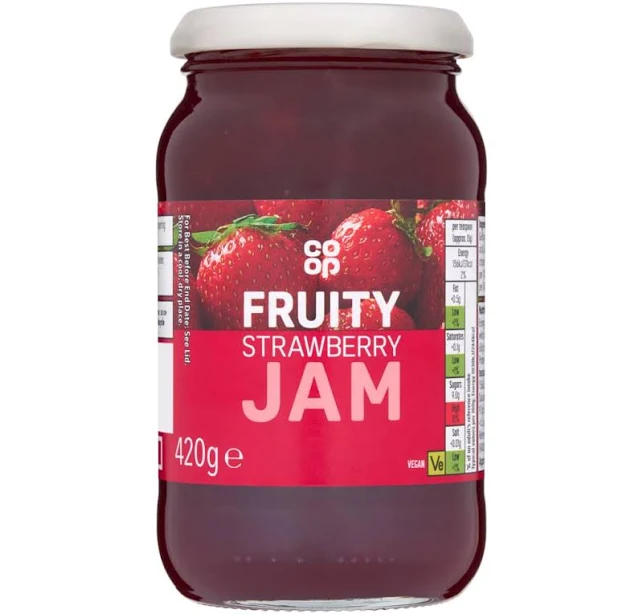 Co-op Fruity Strawberry Jam 420g jar
