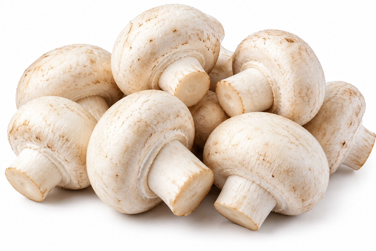 Fresh button mushrooms