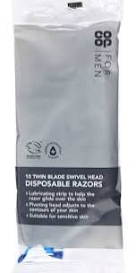 Co-op For Men 10 Twin Blade Swivel Head Disposable Razors pack