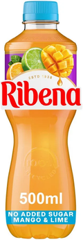 Ribena Mango & Lime No Added Sugar 500ml bottle