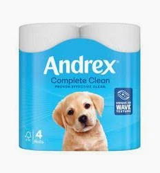 Andrex Complete Clean Toilet Rolls 4 Pack