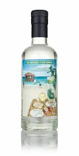 That Boutique-y Gin Company bottle with beach illustration