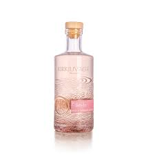 Pink gin bottle with cork stopper