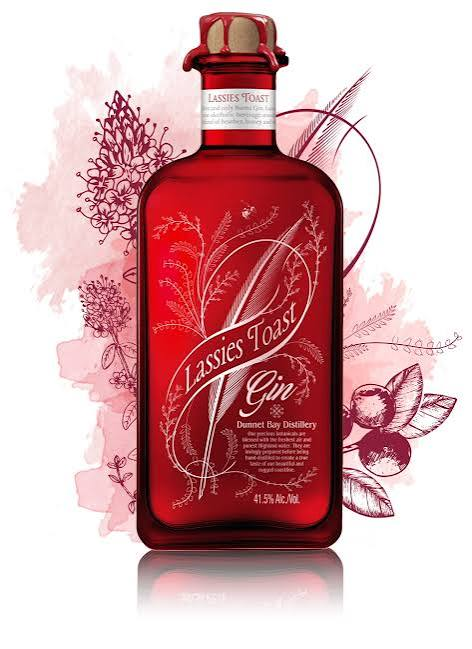 Lassies Toast Gin bottle by Dunnet Bay Distillery