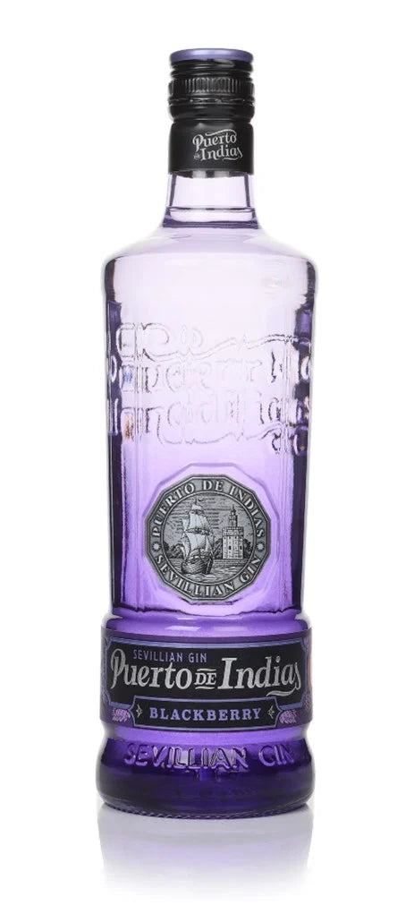 Puerto de Indias Blackberry Gin purple bottle