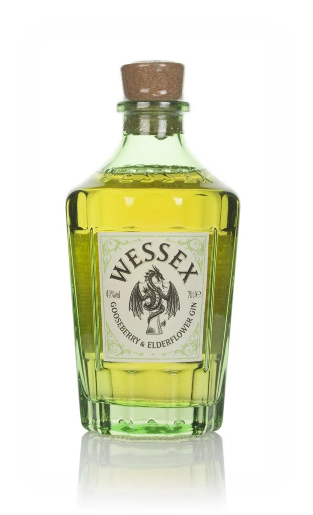 Wessex Gooseberry & Elderflower Gin 70cl green faceted bottle